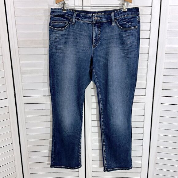 Lands End Jeans 12P Mid Rise True Straight - Picture 2 of 14